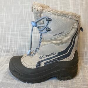 Columbia Kids 2 Bugaboot Plus IV Omni Heat Snow Boots Black Blue Fawn Sky 17900